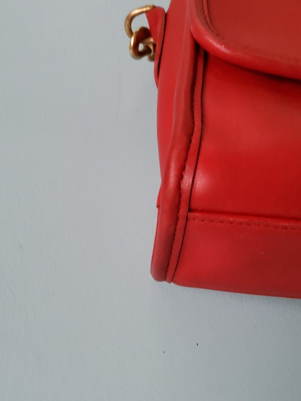 Vintage Red Coach Court Bag 9870 + Hangtag Excellent Condition - Picture 4 of 13